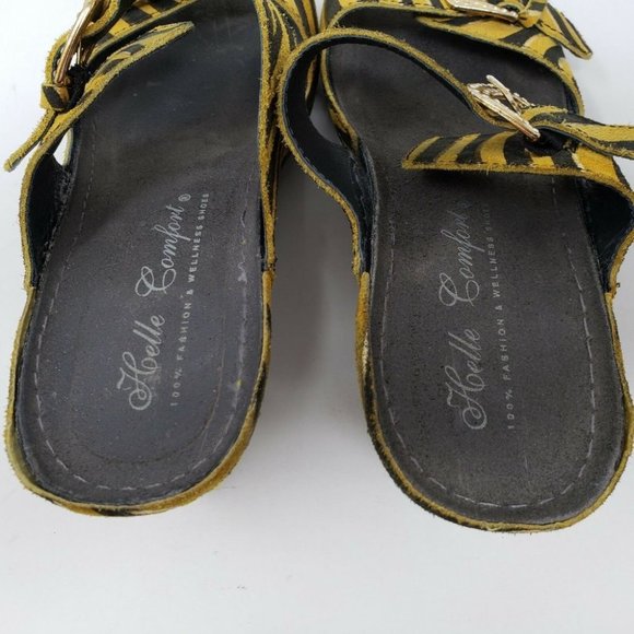 HELLE COMFORT DANYA TORMES TIGER SANDALS MULES 38 - Picture 6 of 10